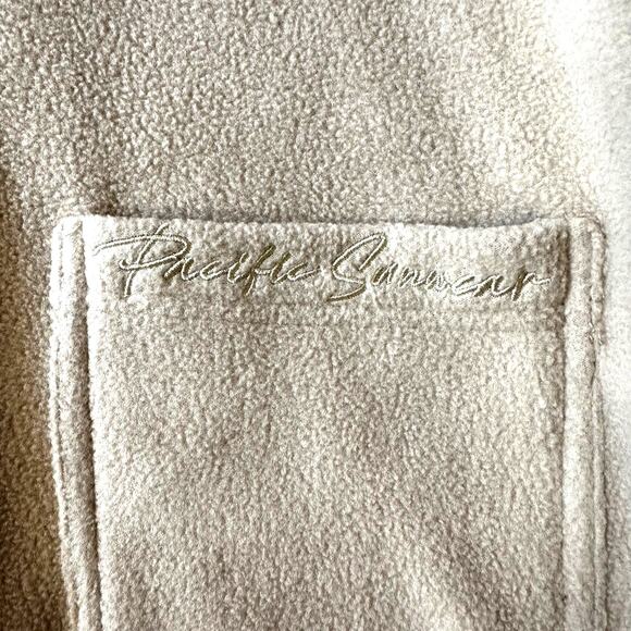 NWT Pacsun Mens Fleece Pocket Shirt Jacket Shacket Pebble Beige Size Large Y2K - Picture 7 of 14